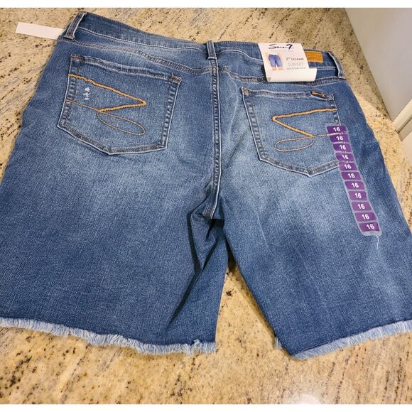 New! Lot of 3 Size 16 Nine West Chrystie Capri Jeans & Seven7 Sunset Bermuda - Picture 11 of 16
